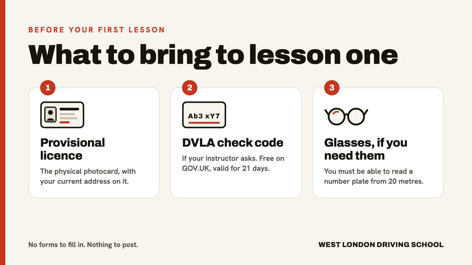 What Documents Do I Need Before My First Lesson?